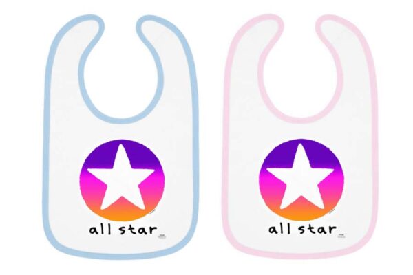 all star orange blue and pink trim